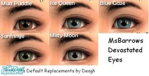 Sims 2 — Def. Replacements-Saoz\' Selections by deagh — This is a set of default replacement eyes made by request for