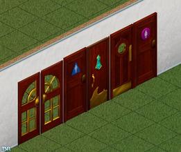 Sims 1 — Wooden Door Set by sww — Includes: Doors (5)