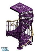 Sims 1 — Cast Iron Spiral Staircase - Purple by victoriamayorofthetown — Recolor by Victoria, of the Spiral Staircase