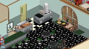 Sims 1 — Studio Cafeteria by hippichick — Includes: End table, counter, stool, Coffee bar