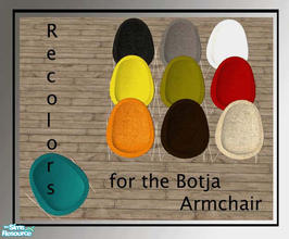 Sims 2 — Several Recolors for the Botja Armchair by n-a-n-u — here are some recolors for the Botja Armchair...in black,