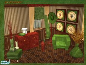 Sims 2 — Reflex PragueHall Earthgreen by Eisbaerbonzo — If you think the green is a bit boring, mix it with my orange set