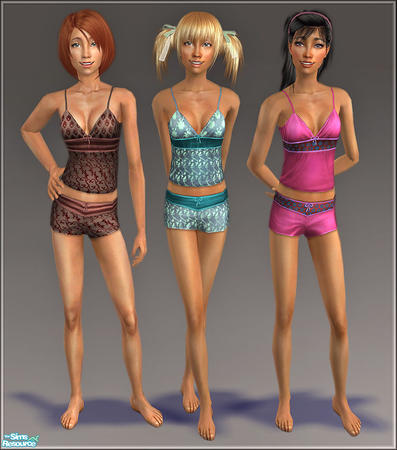 Sims 2 — TF Camisoles by Tantra — Set of camisoles which came with The Sims™ 2 Kitchen and Bath Interior Design