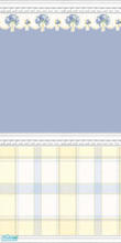 Sims 2 — Country Gingham by katalina — Pretty gingham print with matching scalloped flowered border.