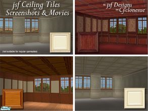 Sims 2 — Ceiling Tiles for screenshots and movies by Cyclonesue — Four double-sided floor tiles to use as ceiling tiles