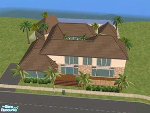 Sims 2 — Scenic Drive by KatieKing — 60x30 lot $59,587. Vacation home has a guest house, a pool house, 3 decks, 1 balcony