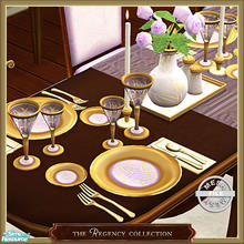 Sims 2 — The Regency Collection - Plate Setting Mesh by Cashcraft — Plate Setting is linked to the master file, Victorian