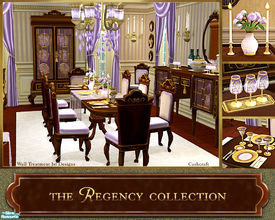 Sims 2 — The Regency Collection by Cashcraft — It\'s time to entertain! The Regency Dining Room Collection features