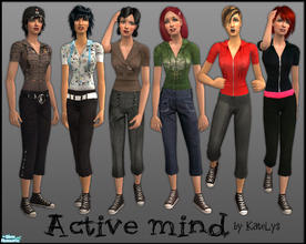 Sims 2 — Active mind by katelys — 1 new mesh + 6 recolors in sporty style for adult and young adult females