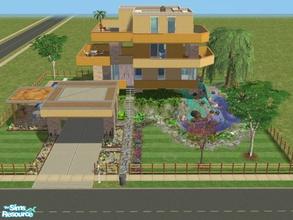Sims 2 — Frank Lloyd Wright by katalina — This is my interpretation of the popular Falling Water home that FLW built. At