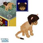 Sims 1 — BastDawn Lion Cat by BastDawn — I originally created this lion head for a humanoid Sim, then shrunk it down for
