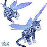 Sims 1 — BastDawn Blue Fae Kitties by BastDawn — I made this dragonfly wing mesh just for cats; unlike my previous fairy