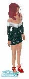 Sims 1 — Festive Season Barbie by tessawindy —  A beautiful pine green dress with sparkling silver snowflakes and snow