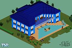 Sims 1 — Trendy Blue by oldmember_cobblerjon — The Trendys own many houses, and this is Mrs. Trendy's favorite. Beside