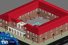 Sims 1 — Sim City City Hall by oldmember_cobblerjon — This is # 8 in my "Red Roof" Downtown series. Collect 'em