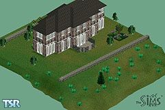 Sims 1 — Hilltop Home by Fox — This is a lovely house on a little hill. It has nice wood siding and is great for second