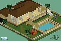 Sims 1 — Blanchard by JMG — A lovely sunny hone for those Happy Sims who enjoy playing in the huge yard, swimming in the