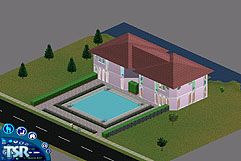 Sims 1 — Z.A.V's House by Sheera — The 1st floor of this house contains a big pink 'n' white kitchen, an orange hall and