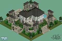 Sims 1 — Morbid Manse by stephanie_b. — This is another wonderful Halloween find! This goth home was built during the