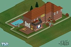 Sims 1 — **Peaches by Peko_dinky — This beautiful house has is for a family of 4. It includes 2 bathrooms and 2 bedrooms