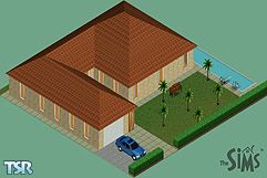 Sims 1 — Palm Isles:Brick house by Phillip Burrows — A cool new house.Our first house on The Palm Isles set.A brick house