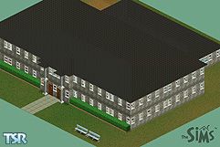 Sims 1 — SSUSC, Jones Hall by oldmember_cobblerjon — Jones Hall is the athletic dorm at Simian State University at Sim