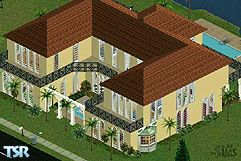 Sims 1 — Villa de Mangonini by whundt — Here's an Italian style villa that's truly reminiscent of old Hollywood grandeur.