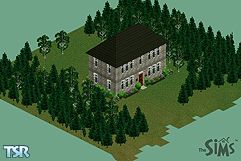 Sims 1 — Woods by Aaron_of_Minneapolis — A small, two story Medieval-style house in the woods. Unfurnished, except for