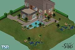 Sims 1 — Tranquil Delight by Petalbear — A very spacious, open house with a studio kitchen/living room downstairs with a