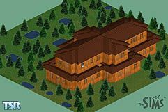 Sims 1 — Lakewood Log Cabin by Simnamin — Part of the Simmington Series @ Simedia Productions.