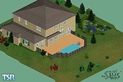 Sims 1 — Middle-Class Living by Althana — Middle-class home for sale in suburban SimCity. 3 bedrooms, 2 1/2 baths, large