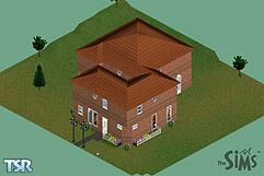 Sims 1 — Spotticle by Cassandra Molasy — The house color is sort of a rusted brown shade. This house has two floors,