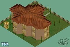 Sims 1 — South western Adobe by Fox — This is a big house that is all adobe. It has just enough room for a large family,