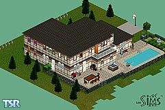 Sims 1 — Cov's residence by SusiG — 3 bedrooms, 2 bathrooms, game's room, big livingroom, dining kitchen. A nice looking