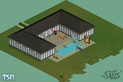 Sims 1 — Couple Wanted for Modern Japanese Home by StephMo23 — The first room you enter as you walk through the front