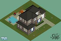 Sims 1 — Suburban Sanctuary by Alice — This house, nestled in America's suburbs, has 3 bedrooms (one of which was