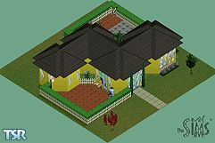 Sims 1 — The Fu-tro House by Porgi — The Fu-tro house is a mix of future and retro. There are some retro things in it.