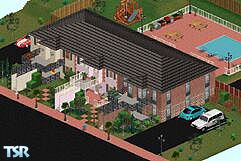Sims 1 — TV Houses: The Cosby Show by stephanie_b. — Although the actual brownstone is 10 St. Luke's Place in Greenwich