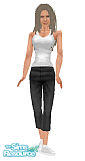 Sims 1 — Fergie 2 by frisbud — Based on a photo of singer Fergie (Stacy Ferguson) in concert. Same basic outfit as Fergie