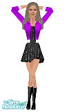 Sims 1 — Fergie 4 by frisbud — Based on a photo of singer Fergie (Stacy Ferguson) taken at the 2008 BET Awards. 4