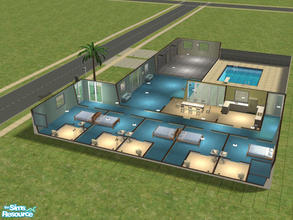 Sims 2 — Communal Living by Simyoolayter — This is communal living for up to five families for under 60,000. Theres a