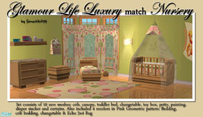 Sims 2 — Glamour Life Luxury match Nursery by Simaddict99 — Nursery meshes made to match Maxis\' GL Luxury objects. With