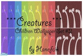 Sims 2 — Creatures - Children Wallpaper Set #2 by Hanefcik — Is this a giraffe? A dinosaur? Or maybe Nessie the Loch Ness