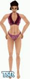 Sims 1 — Mary Kay by hootyholler — Leopard purple bathing suit that compliments any female at the pool or sauna. All