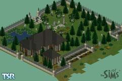 Sims 1 — Maimed Cemetery & Mausoleum by Imoen69 — Did you see that? I could swear that was a ghost... not surprising