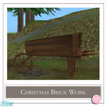Sims 2 — Christmas Scraps Cart MESH by DOT — Christmas Brick Work. Scraps Cart. Making Santas Chimney! 6 Meshes. Coffee