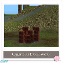Sims 2 — Christmas Stacks Of Bricks MESH by DOT — Christmas Brick Work. Deco. Misc. For Stacking on Coffee Tables or