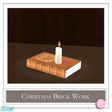 Sims 2 — Christmas A Christmas Carol MESH by DOT — Christmas Brick Work. Book With Candle. Making Santas Chimney! 6