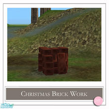 Sims 2 — Christmas Stacks Of Bricks Coffee Table MESH by DOT — Christmas Brick Work. Brick Coffee Table Square. Making