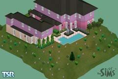 Sims 1 — Pink Flamingo Inn by Imoen69 — Some have described it as a public eyesore, some have described it as a beautiful